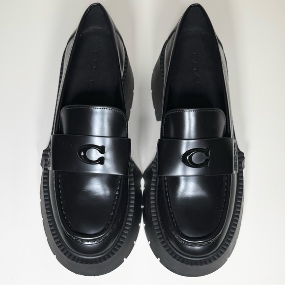 coach black leather loafters - Picture 2 of 4